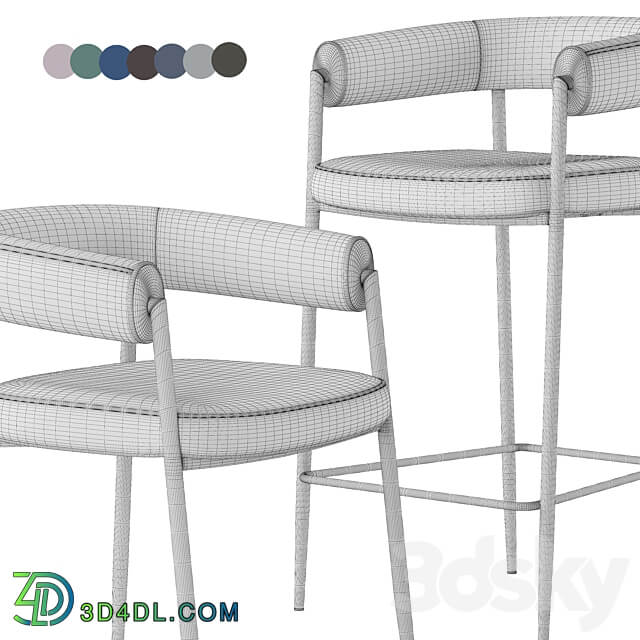 Deephouse. Bar stool Manchester 3D Models