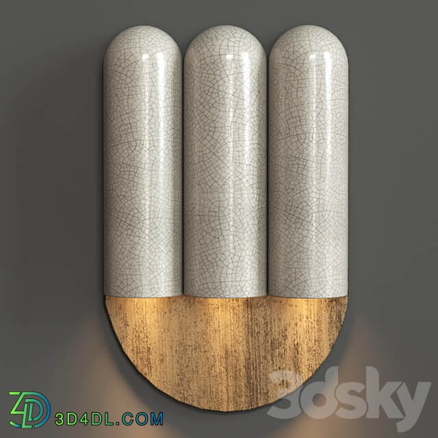 Raku Yaki Triple Sconce 3D Models