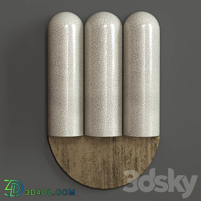 Raku Yaki Triple Sconce 3D Models