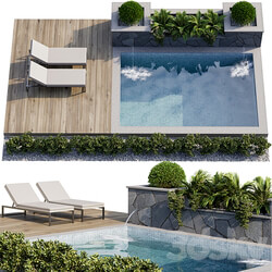 Backyard and Landscape with Pool 12 Other 3D Models 