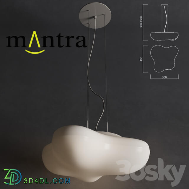 Mantra Eos 1882 1883 Pendant light 3D Models