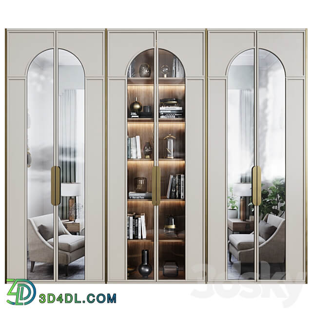 Art Deco Wardrobe 15 Wardrobe Display cabinets 3D Models