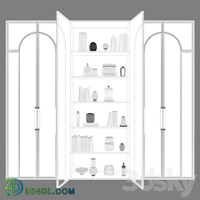 Art Deco Wardrobe 15 Wardrobe Display cabinets 3D Models