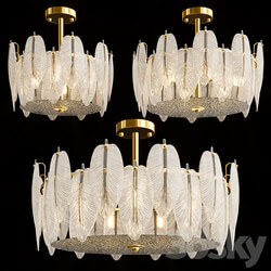 Chandelier With Feathers Ceiling lamp 3D Models 