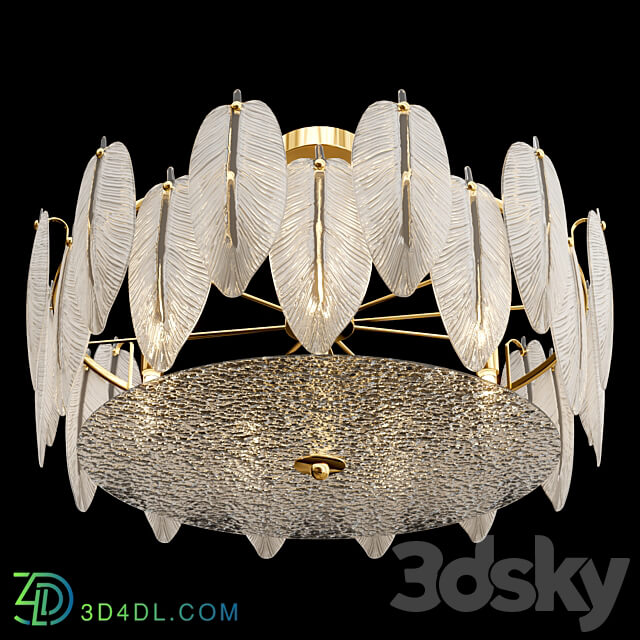 Chandelier With Feathers Ceiling lamp 3D Models