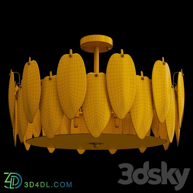Chandelier With Feathers Ceiling lamp 3D Models