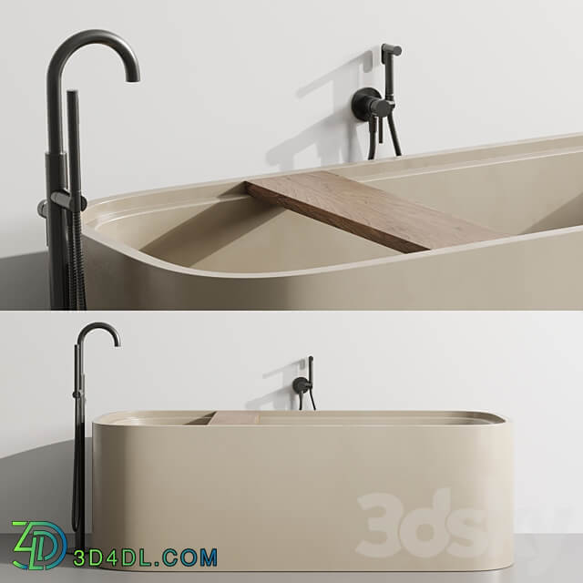 Cocoon Pb Bathtub by Fauset Omnires Y set 3D Models