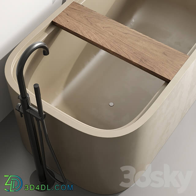 Cocoon Pb Bathtub by Fauset Omnires Y set 3D Models