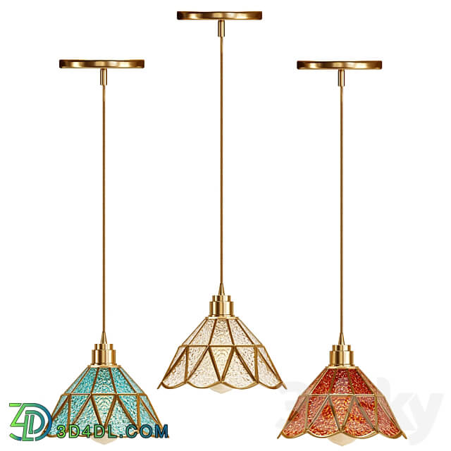 glass pendant light vol02 Pendant light 3D Models