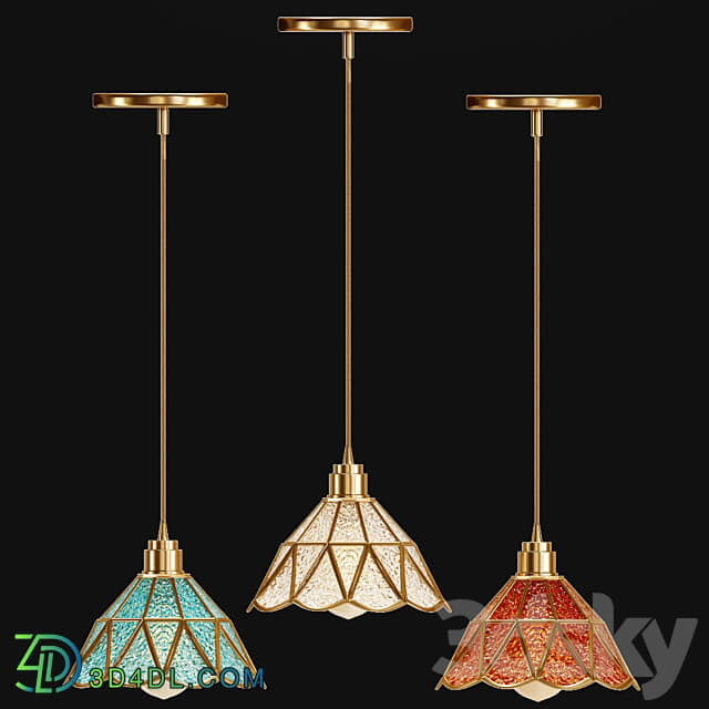 glass pendant light vol02 Pendant light 3D Models