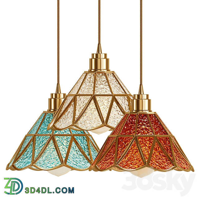 glass pendant light vol02 Pendant light 3D Models