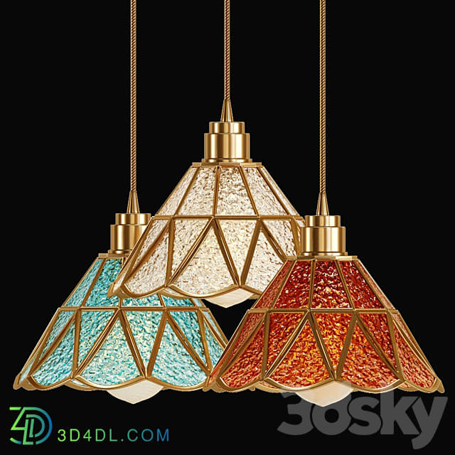 glass pendant light vol02 Pendant light 3D Models