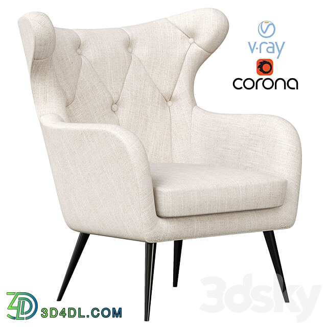 Bouck Wingback Chair 3D Models