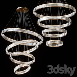 Cascading pendant chandeliers BERTOLDA CAS by lampatron 100cm 80cm 60cm 40cm Pendant light 3D Models 
