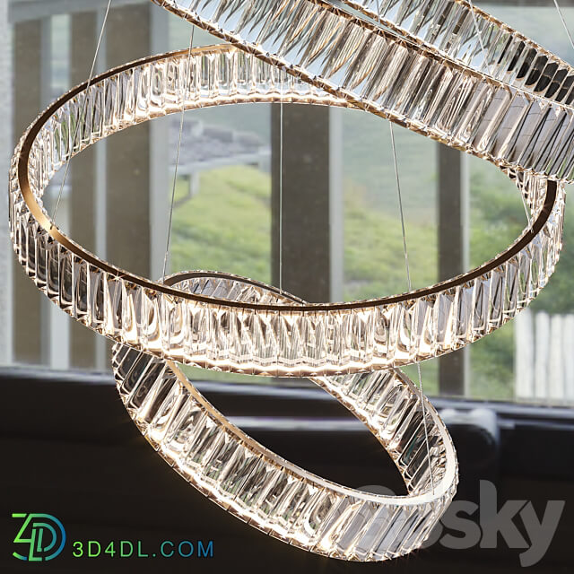 Cascading pendant chandeliers BERTOLDA CAS by lampatron 100cm 80cm 60cm 40cm Pendant light 3D Models
