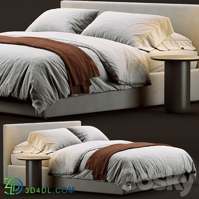 Flou Notturno Bed Bed 3D Models