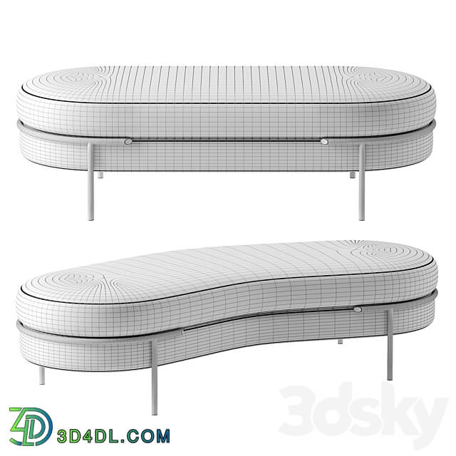 Lloyd bench by Longhi 3D Models