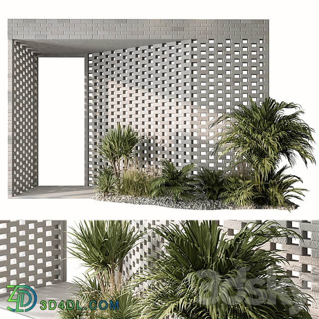 Outdoor Entrance Parametric Brick Wall Architecture Element 53 Other 3D Models