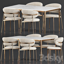 Oleandro Chair Canto Table Dining Set Table Chair 3D Models 