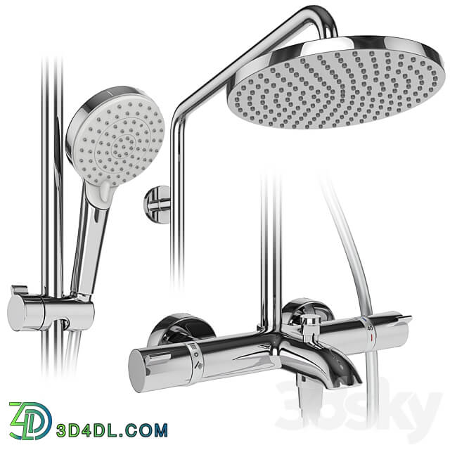 Shower systems Hansgrohe set 154 Faucet 3D Models