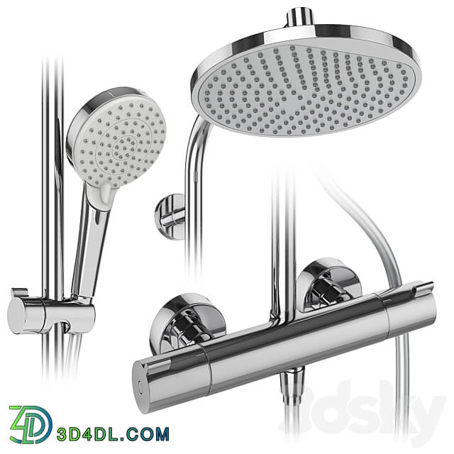 Shower systems Hansgrohe set 154 Faucet 3D Models