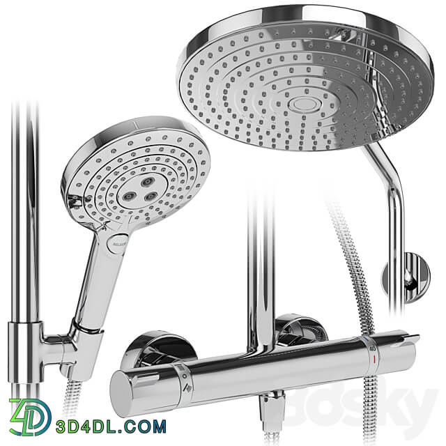 Shower systems Hansgrohe set 154 Faucet 3D Models