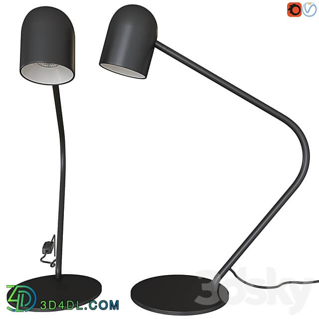Table lamp Aromas Pipe 3D Models