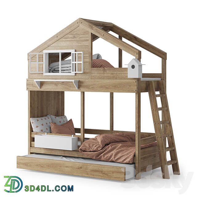 Bukwood bed house Cozy Nest 3D Models