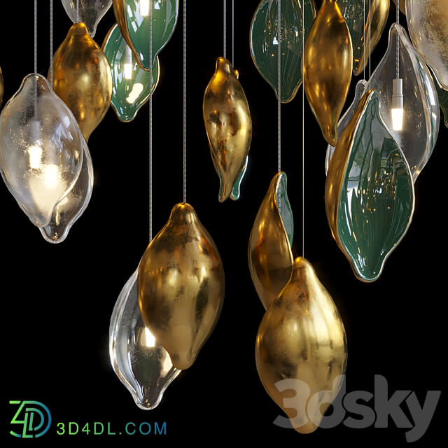 Lemon Hanging Arrangement Vargov Design Pendant light 3D Models