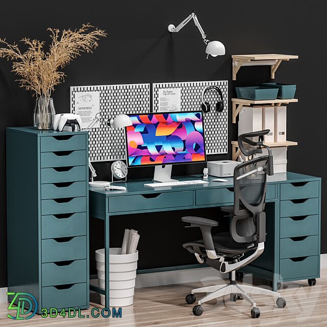 Ikea Alex Alex Office Workplace 1 3D Models