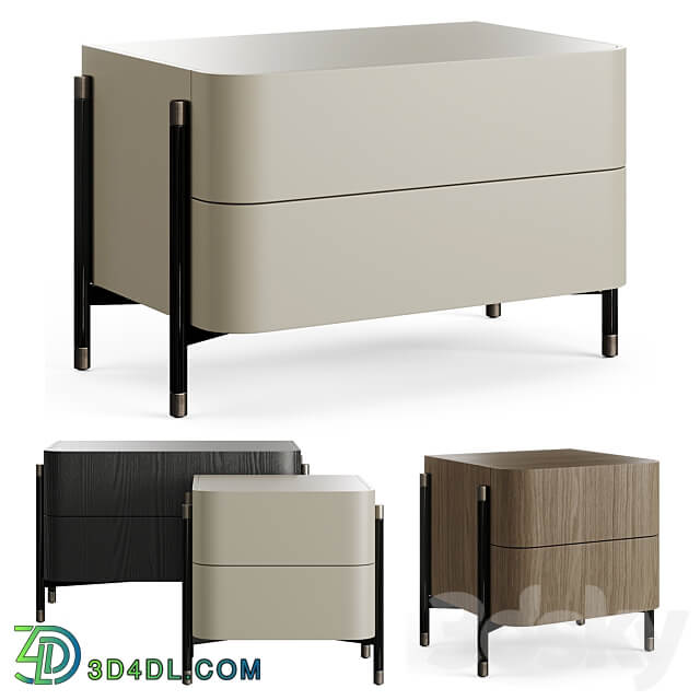 Laskasas Rosie 2022.1 Bedside Table Sideboard Chest of drawer 3D Models