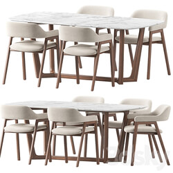 Article Savis Roveconcepts Evelyn Dining set Table Chair 3D Models 