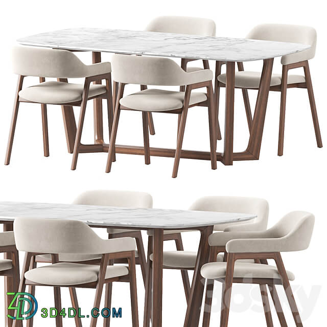 Article Savis Roveconcepts Evelyn Dining set Table Chair 3D Models