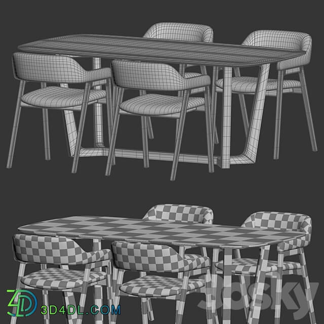 Article Savis Roveconcepts Evelyn Dining set Table Chair 3D Models