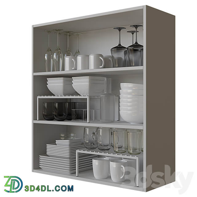 Set of Dishes 4 3D Models