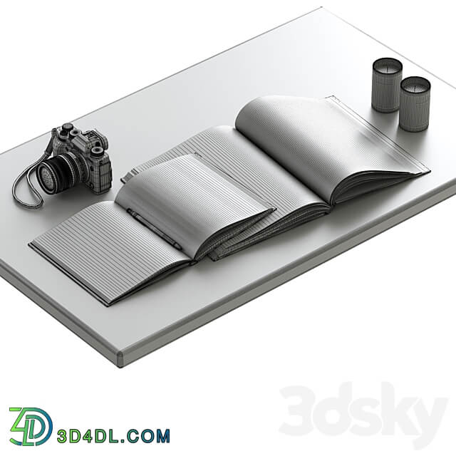 coffee table decor set 003 3D Models