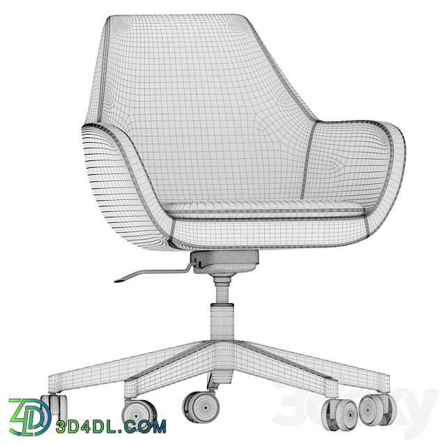 Chairs Profim Fan 4 types of legs 3D Models