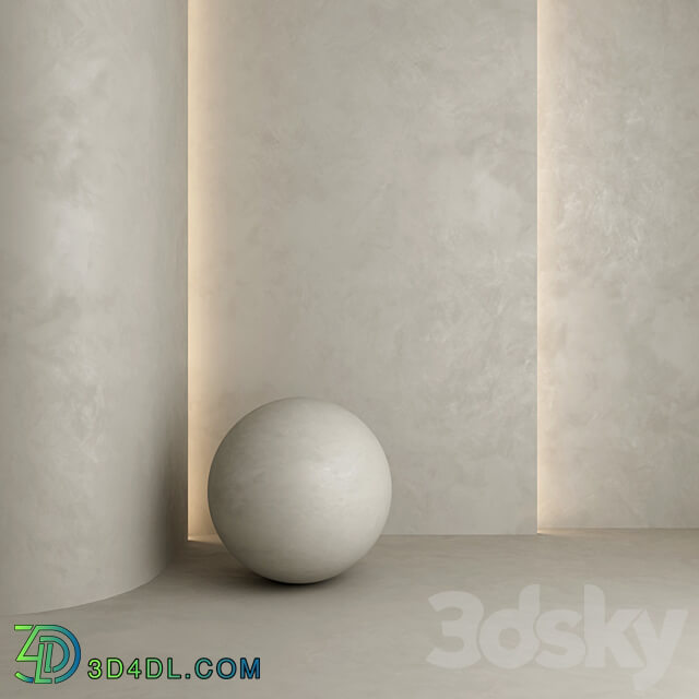 Decorative plaster 10A Stone 3D Models