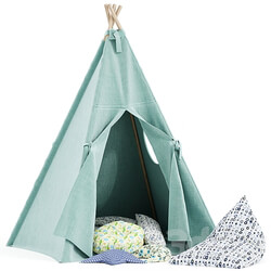 Kids Teepee Tent Set Mint Miscellaneous 3D Models 