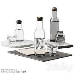 136 dishes decor set 09 MENU Bottle Carafe by Norm P01 3D Models 