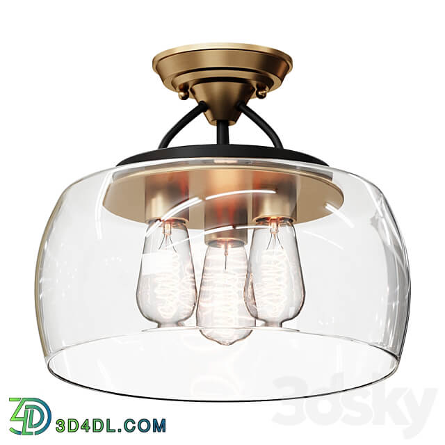 Chandelier MOD BOWL CEILING LIGHT LARGE SKU FM19050 AB lamp Ceiling lamp 3D Models