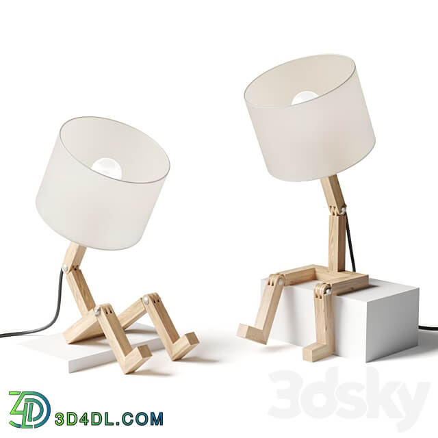 Table lamp artistic Trisdar robot 3D Models