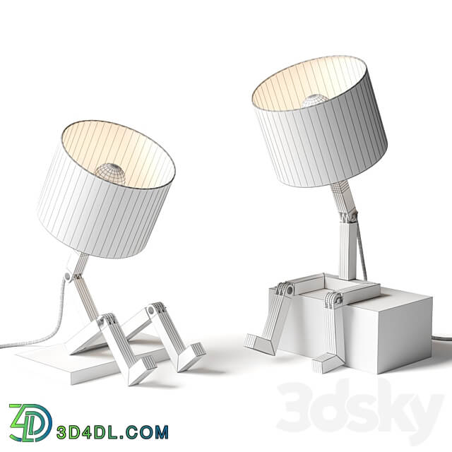 Table lamp artistic Trisdar robot 3D Models