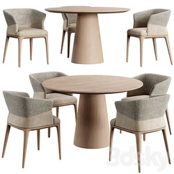 Quad Chair Konyshev Dinning Set Table Chair 3D Models 