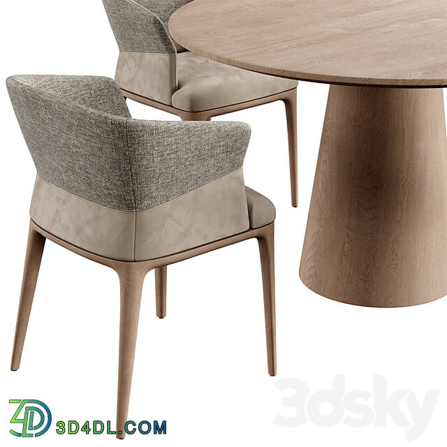 Quad Chair Konyshev Dinning Set Table Chair 3D Models