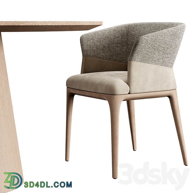 Quad Chair Konyshev Dinning Set Table Chair 3D Models