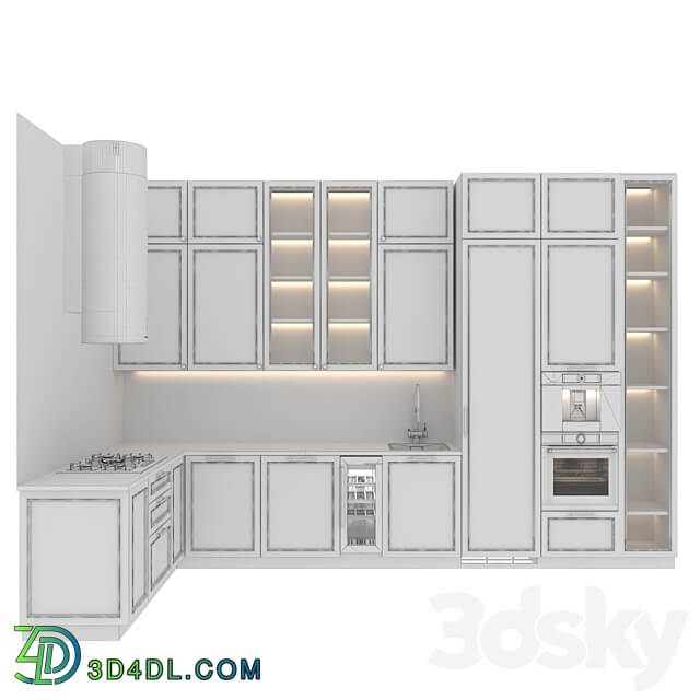 kitchen Neoclassic144 Kitchen 3D Models
