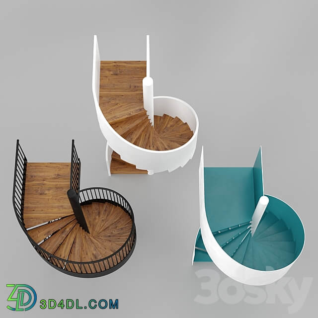 Spiral staircases 3D Models