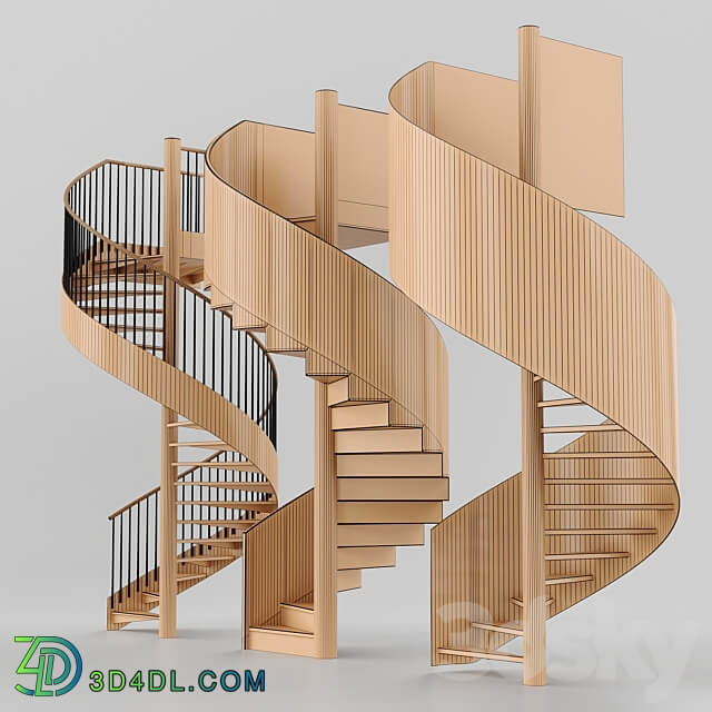 Spiral staircases 3D Models