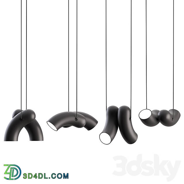 Hyphen Pendant d 39 Armes Pendant light 3D Models